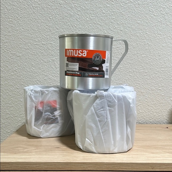 Imusa Silver Aluminum Mug set of 4 - Picture 1 of 1